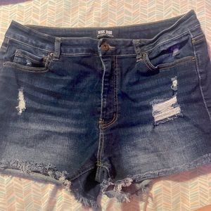 Dark jean shorts